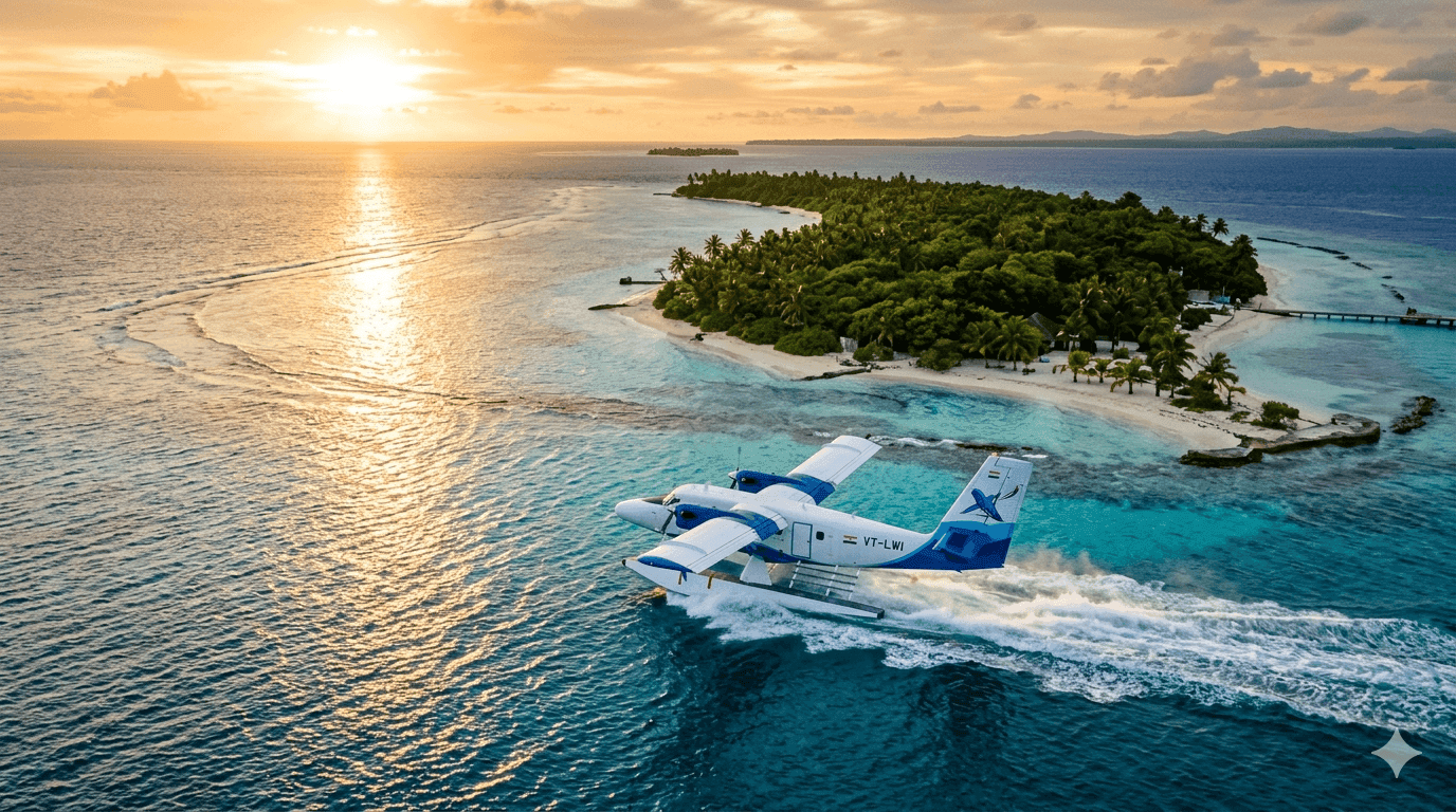 Featured image for India's First Seaplane Airline Takes Flight From Lakshadweep